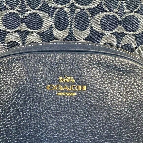 Coach Court Backpack In Signature Denim & Leather With Cherry Charm CZ77… - Picture 12 of 13